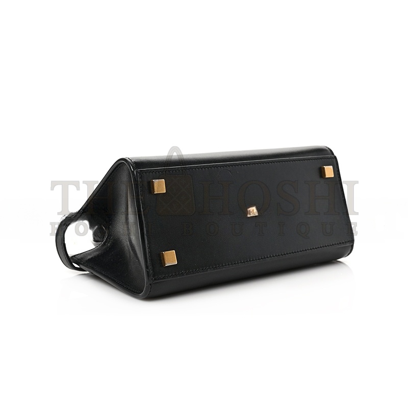 Y51 MANHATTAN NANO TOTE BLACK IN SMOOTH LEATHER 5937411344052 (21*16*9cm) Master Quality